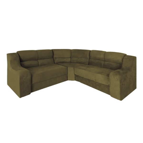 Sofa de Canto Andre 3 Pecas Marrom TC2050