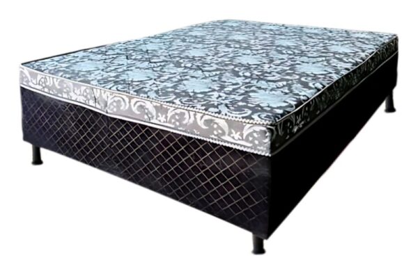 Cama Box Florença 138x188 Pena Preto / Cinza